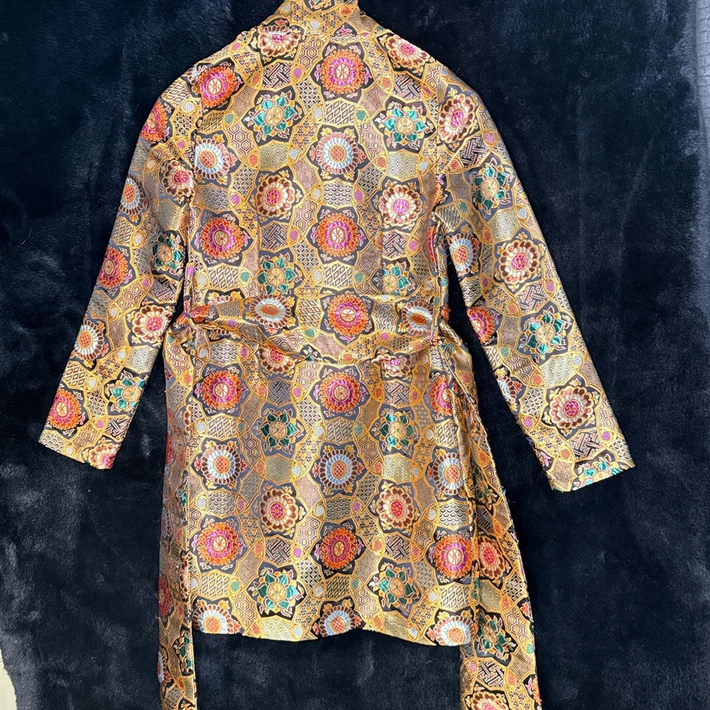 Colorful Patterned Long Jacket - Picture 2 of 4